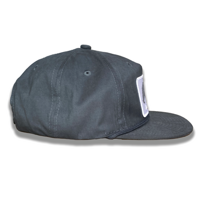 Charcoal 5-Panel Relaxed Rope Hat with Classic Grey Bear Patch