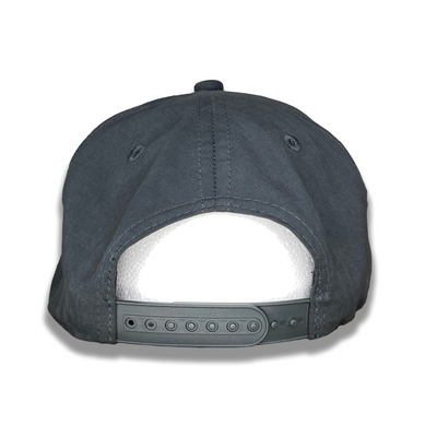 Charcoal 5-Panel Relaxed Rope Hat with Green Round BlackMTN Patch