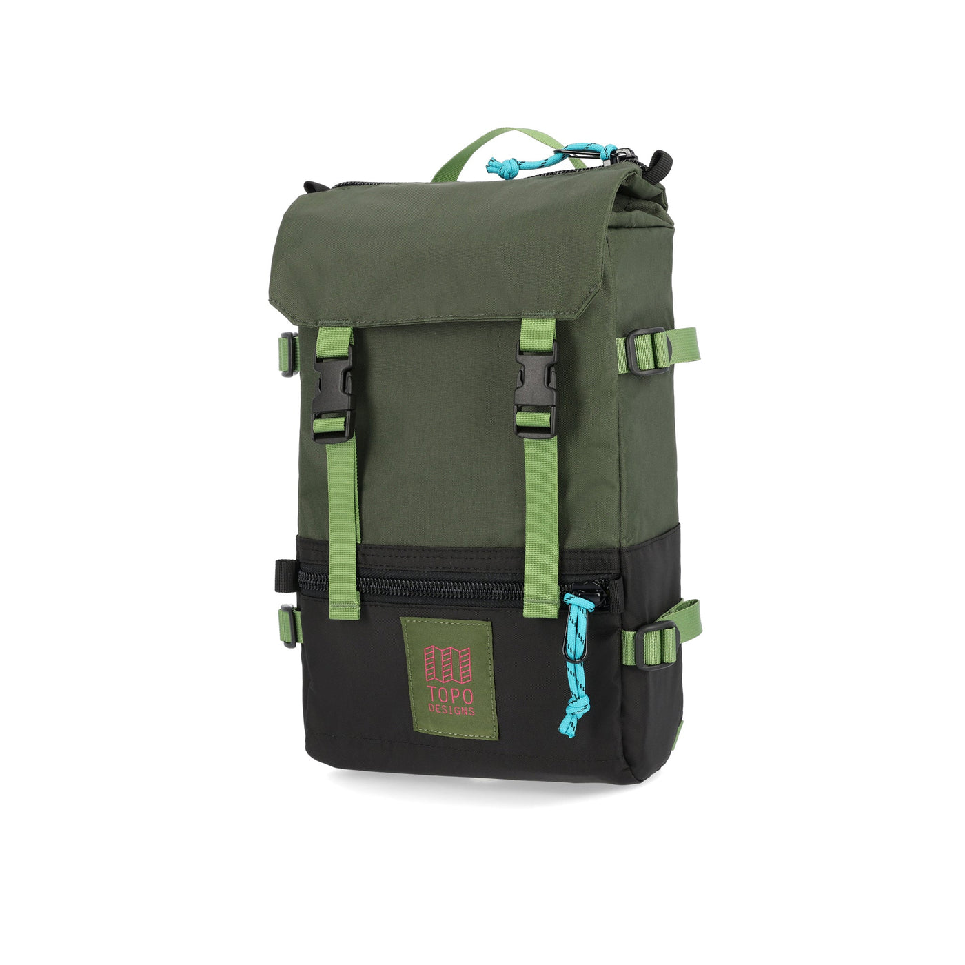 Topo Designs Rover Pack Mini backpack in recycled "Olive / Black" green