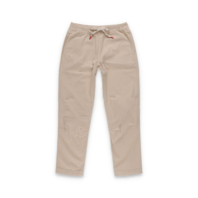 Topo Designs Women's Dirt Pants in 100% organic cotton with drawstring waist in "Sand" white