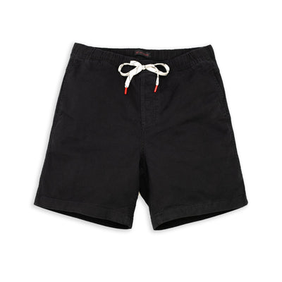 Topo Designs Men's drawstring Dirt Shorts 100% organic cotton in "Black".
