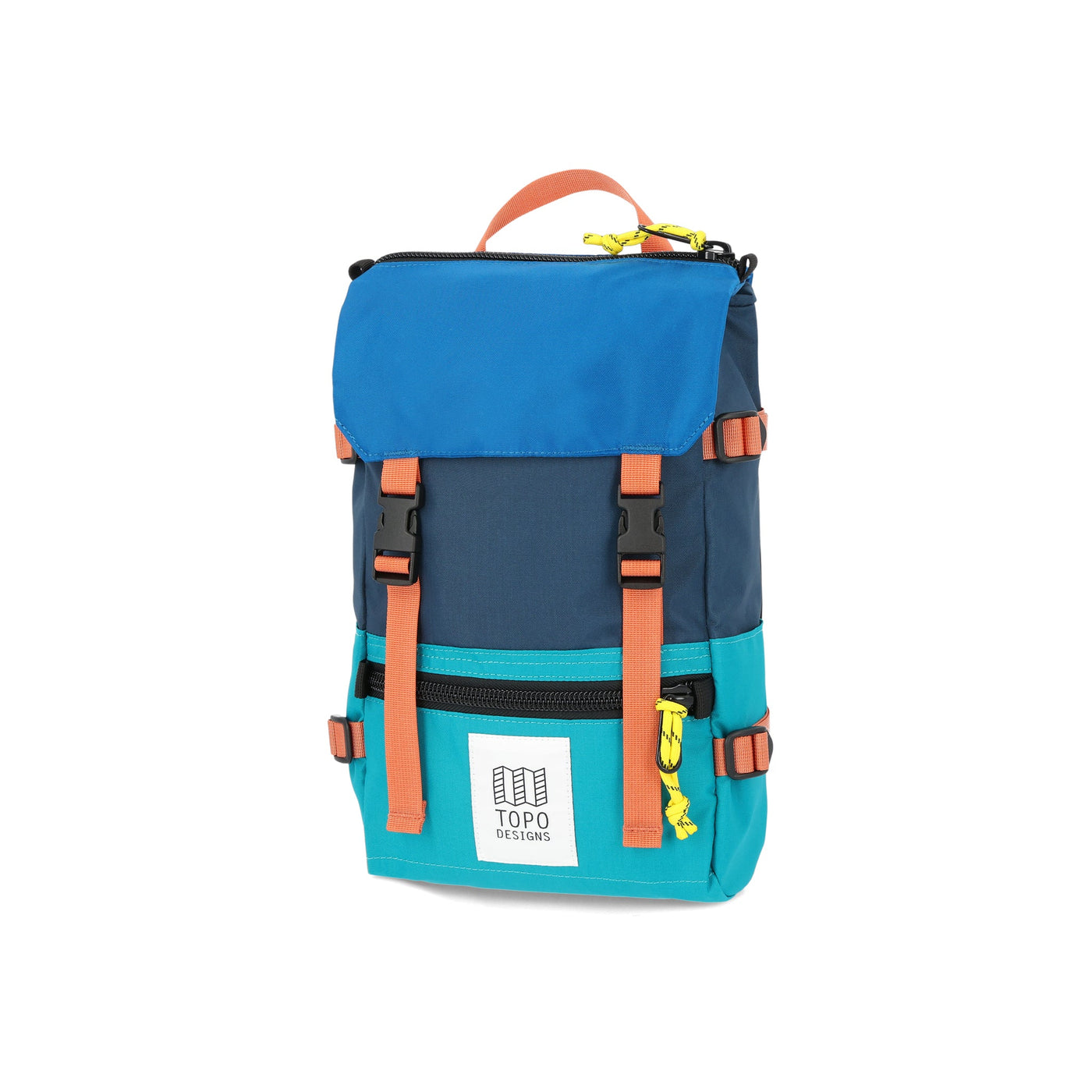 Topo Designs Rover Pack Mini backpack in recycled "Tile Blue / Pond Blue".