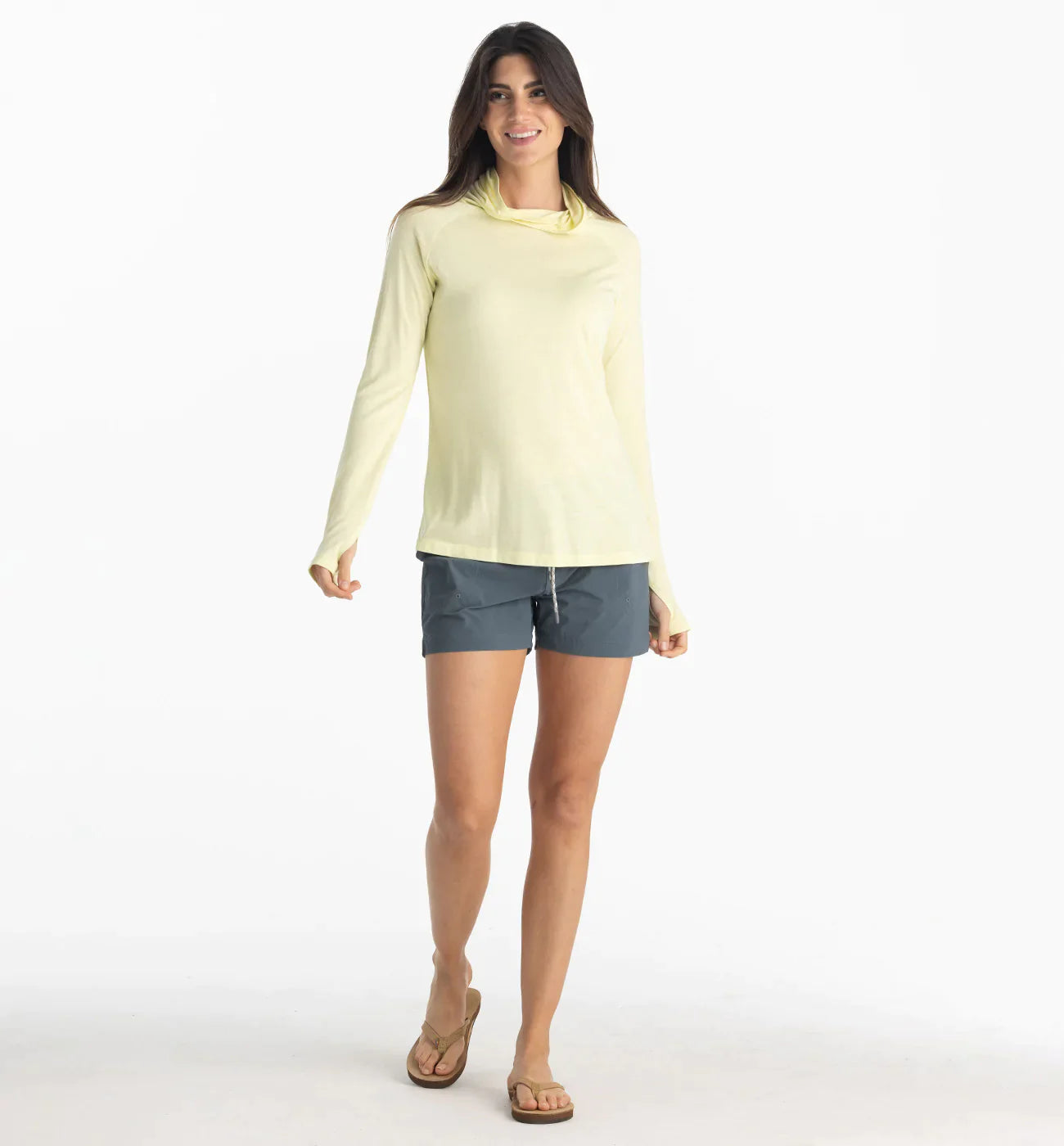 Free Fly Women's Bamboo Lightweight Hoodie II - Washed Citrus