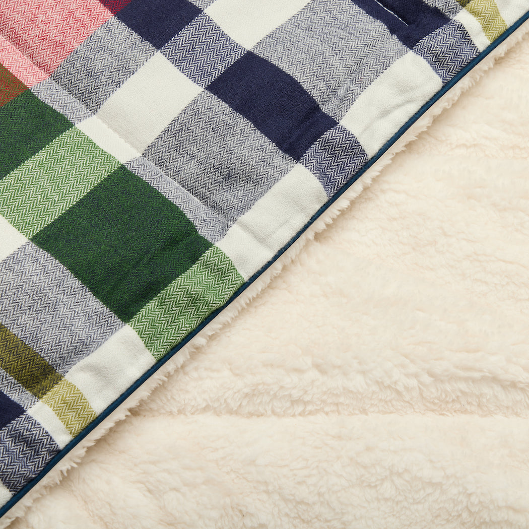 Flannel Sherpa Blanket - Sequoia Plaid