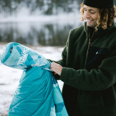 Original Puffy Blanket - Geo Blue